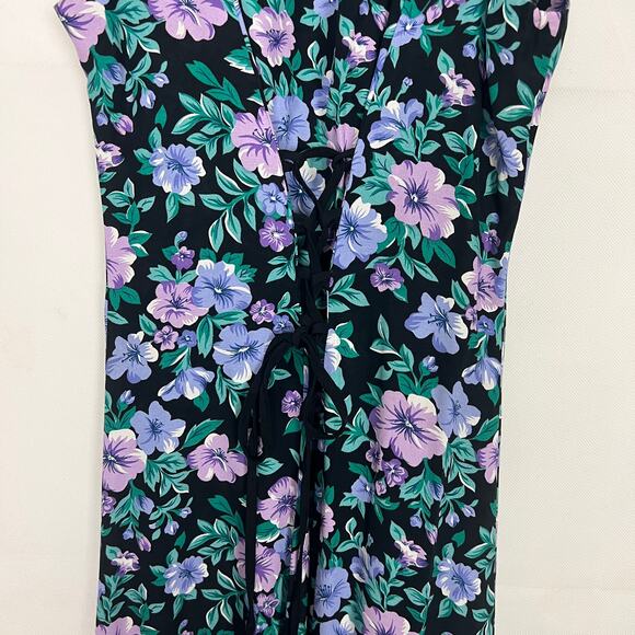 Vintage E.D. Michaels Dress Womens Small Floral Maxi Fairy Grunge Event Romantic - Picture 9 of 13